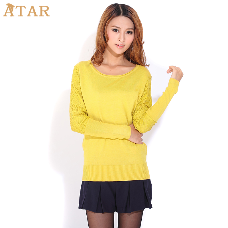 free shipping 2013 autumn new arrival women t-shirt plus size top long-sleeve slim o-neck sweater basic shirt y063