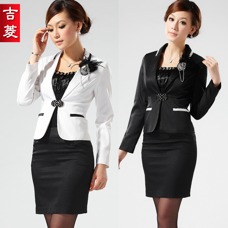 free shipping 2013 autumn women's slim suit women's handbag bust skirt work wear skirt suits