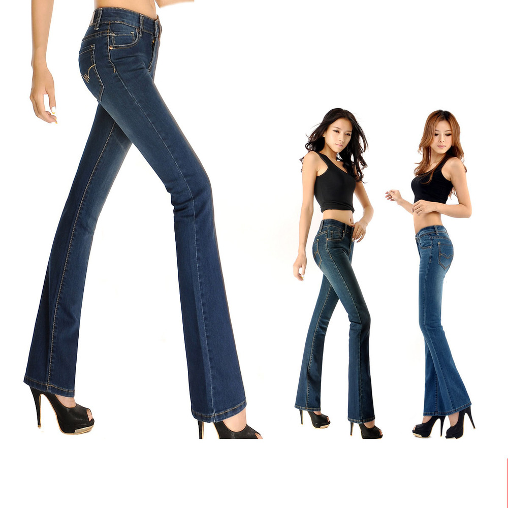 Free shipping 2013 bell-bottom women jeans female trousers boot cut pants