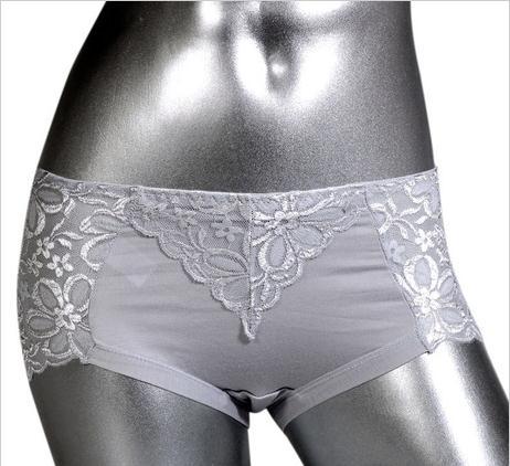 Free shipping 2013 Bud silk hollow out of waist briefs female transparent pants pants wholesale and retail