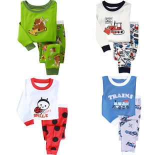 Free shipping 2013 children's clothing lounge long-sleeve underwear sleep set chromophous z743