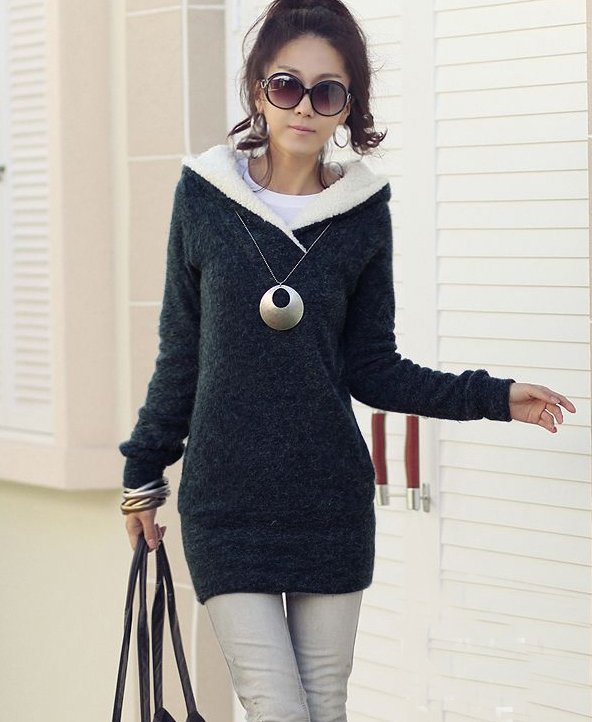 Free shipping 2013 Cotton Winter Thick Warm 3100 comfortable hooded dress, Fashion causul Women Hoodies