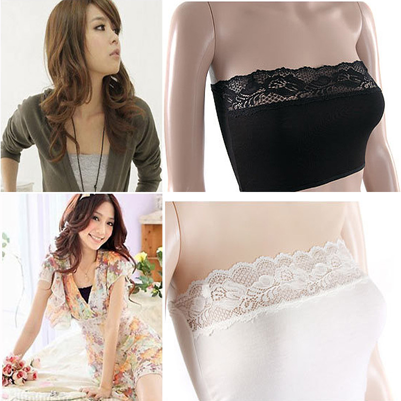 Free Shipping 2013 elastic lace tube top dresses basic all-match 7a