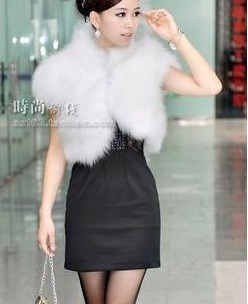 Free Shipping 2013 fashion 9322 fox fur waistcoat elegant design short fur coat top