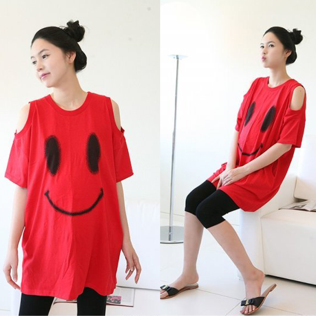 Free shipping 2013 fashion maternity smiley summer  t shirt 009