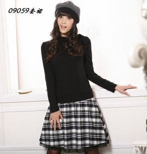 Free shipping 2013 fashion spring and autumn twinset knitted modern professional skirt 9059