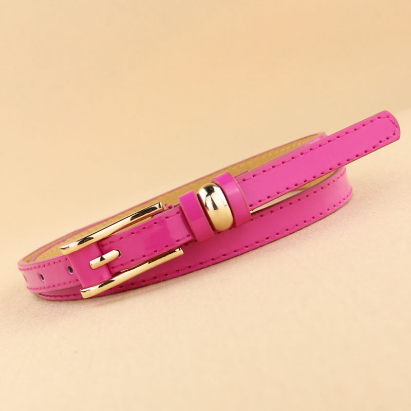 free shipping 2013 girdle waistband Candy color japanned leather thin belt veneer multicolour pin buckle strap belt belly chain