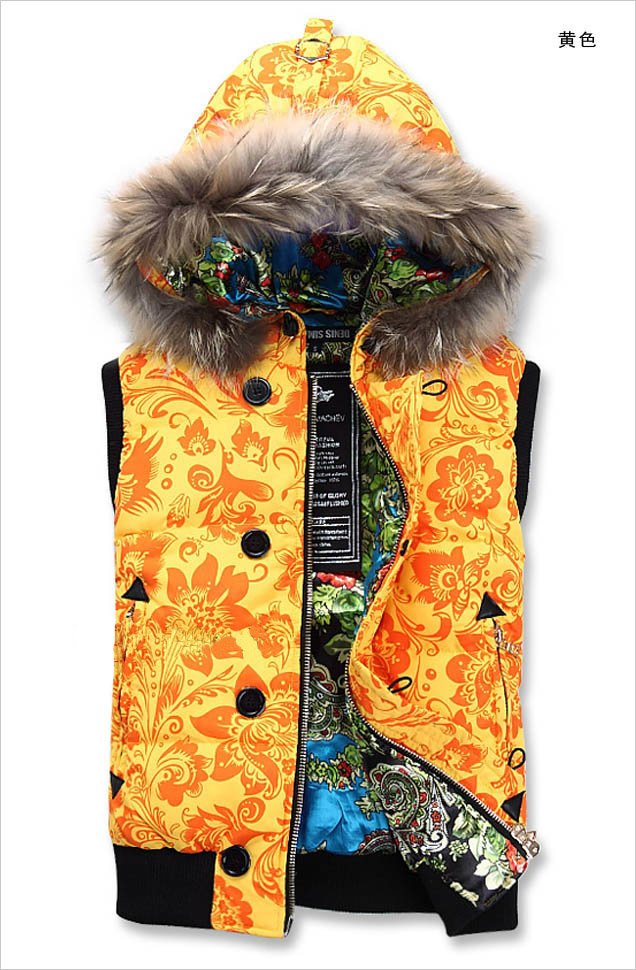 FREE SHIPPING 2013 HOT FASHION HOODED OUTERDOOR DOWN VEST Women and men Vest Lovers