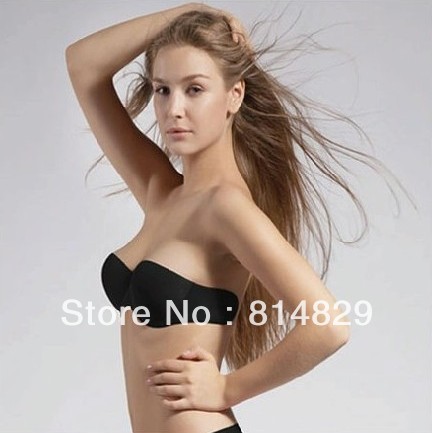 Free Shipping 2013 Hot Sale Sexy Off Price Strapless Backless Sexy Thicker Invisible Self-Adhesive Silicone Breast Bra Pad 4 Cup