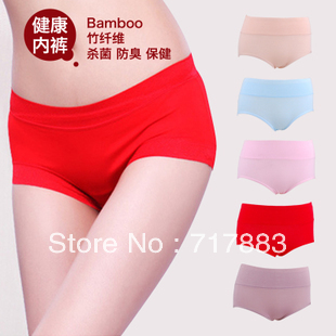 Free shipping 2013 hot-selling modal breathable mid waist seamless small boxer panty female panties 5pieces/lot