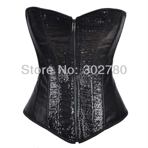 Free shipping!2013 hot Sexy Fashion black / grey corset wholesale and retail size S-2XL C8019