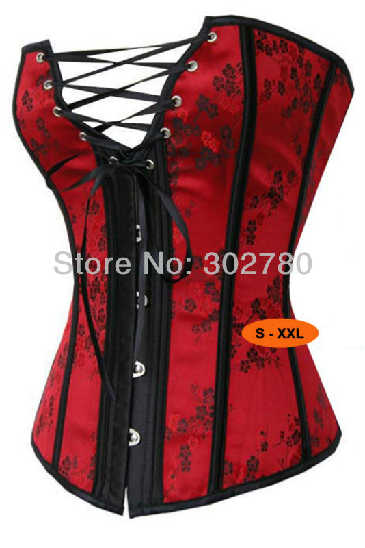 Free shipping!2013 hot Sexy Fashion red corset wholesale and retail size S-2XL C6180