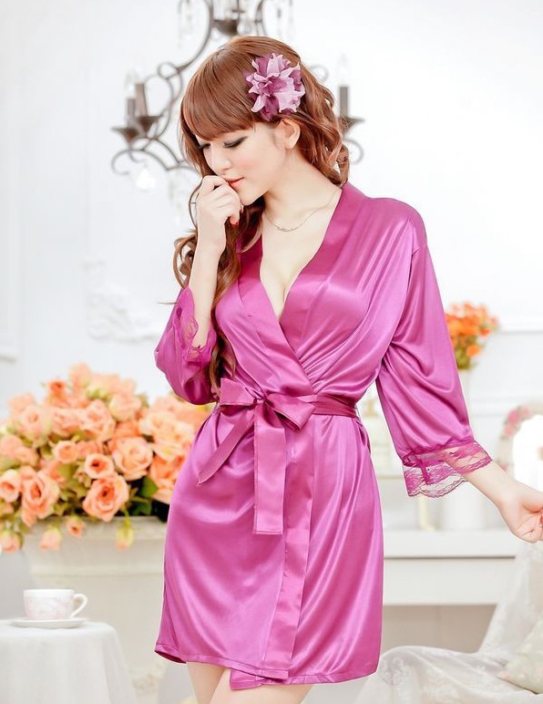 Free shipping 2013 Hot Silk Sexy temptation Women dress clothing set nightgown pajamas women sexy underwear V-neck sleepwear