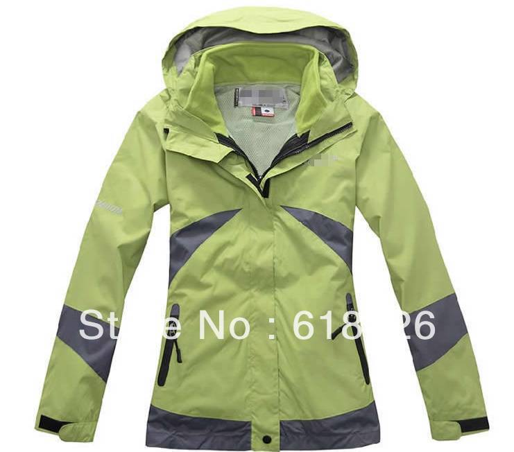 Free shipping 2013 latest brand women's outdoor charge clothes jacket fashion Two pieces sport coat ,