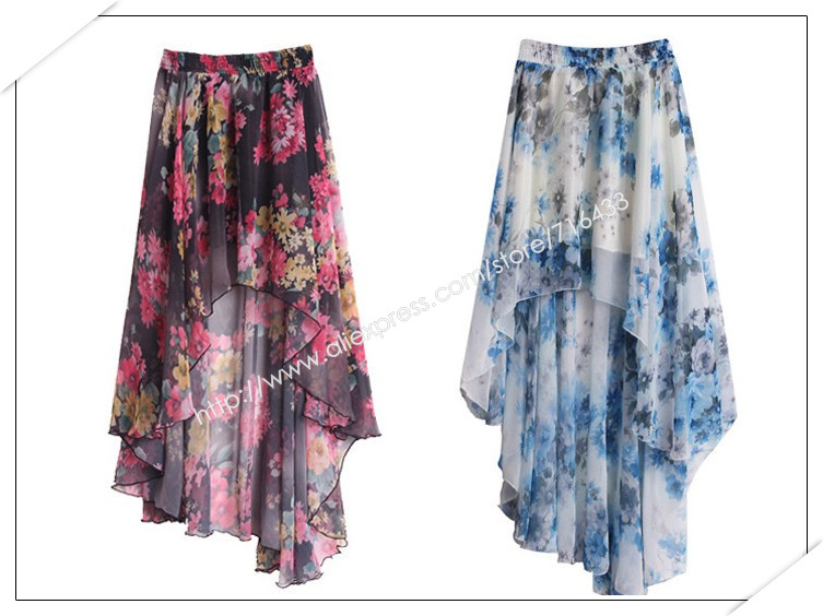 free shipping 2013 leather Party bud pleated skirt for women chiffon Pop the four corners of irregular chiffon skirt wly254