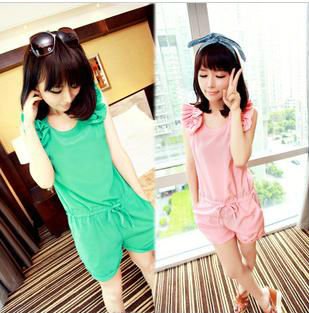 Free Shipping 2013 New Arrival Lady Women's Chiffon Korea Style Sleeveless Romper Strap Short Jumpsuit