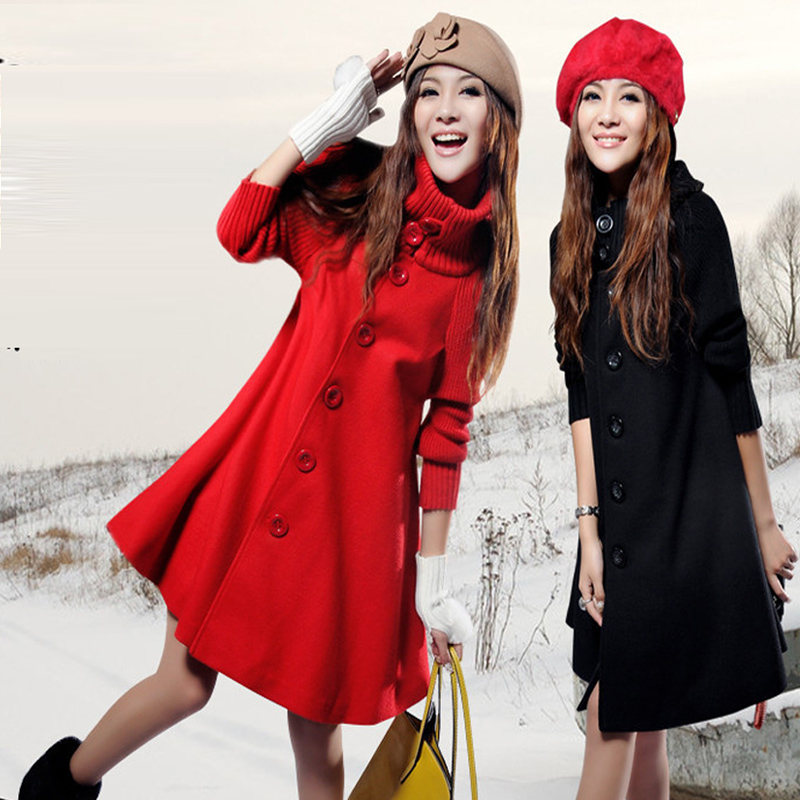 Free shipping 2013 new arrival plus size jacket long design ladies coat fashion wool trench outerwear overcoat