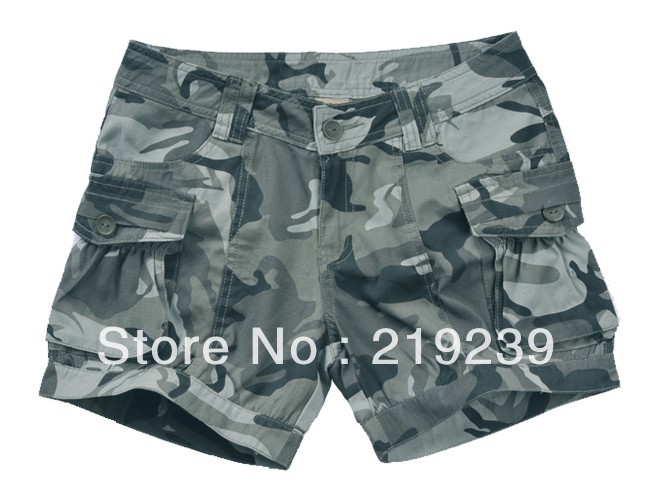 Free Shipping 2013 New Arrival shorts military style Women's outdoor sports Camouflag shorts  GWDK22268