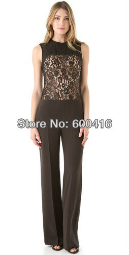 Free  Shipping 2013 New Arrival Sleevelss Lace Jumpsuits for women 130320YB02