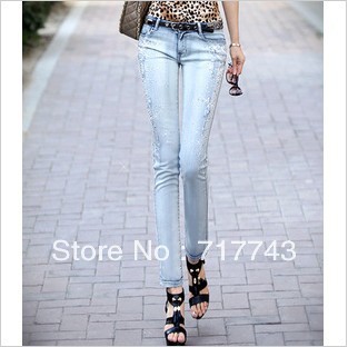 Free shipping 2013 New Arrival women jeans Fashion Women's trousers Skinny jeans Wholesale Size:25~31