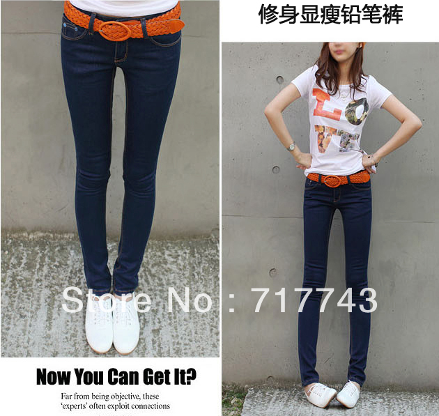 Free Shipping 2013 New arrival Women's Jeans Brand Fashion Pencil style women's jeans skinny pants  Promotions