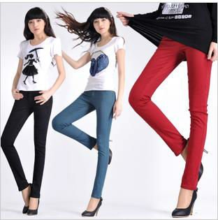 Free Shipping 2013 New arrival YuanYi Candy Color Pencil Women's Denim Jeans,Stretch Pants,Sexy Trousers