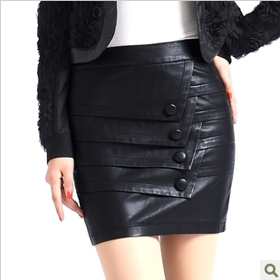 Free shipping 2013 new autumn and winter fashion stylish High quality PU leather skirt, mini skirt 1201