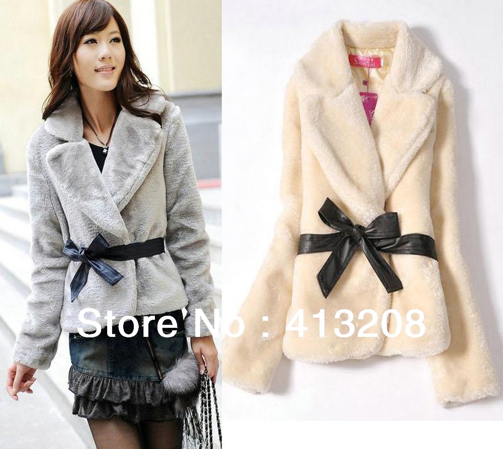 Free shipping 2013 new Brands Luxury Faux rabbit fur ladies' coat Temperament Slim warm women's clothings