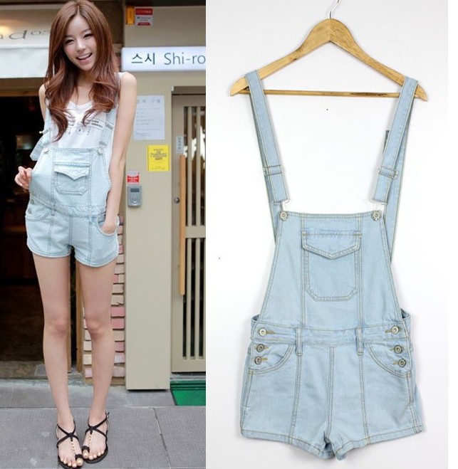 Free Shipping 2013 New Fashion Lady Cowboy Jeans Women Overalls Jeans Jumpsuit Denim Short Pants