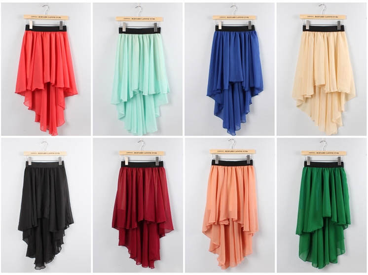 free shipping 2013 new fashion leather Party bud pleated skirt for women chiffonThe dovetail chiffon skirts dress wly075