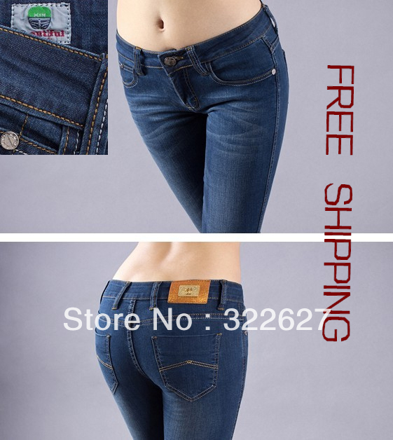 Free Shipping 2013 New  Fashion Pencil Style Women's Denim Jeans,Stretch Pants,Sexy Trousers