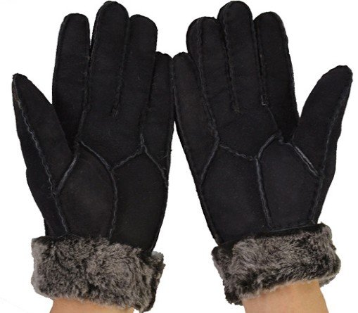 Free Shipping 2013 New Fashion Warm Winter Genuine Sheepskin Leather Gloves  Lover's Warm Gloves Retail/Whole sale/OEM