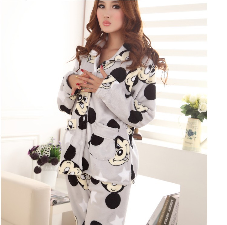 Free Shipping 2013 New Pajamas Women  Mickey Cartoon Sleepwear Winter Min Order $30 Retail Wholesale