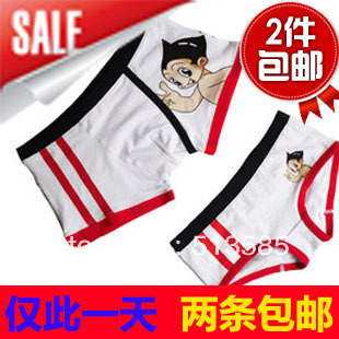 free shipping 2013 new products Sexy lovers panties cartoon panties male panties panty trigonometric modal 100% cotton panties