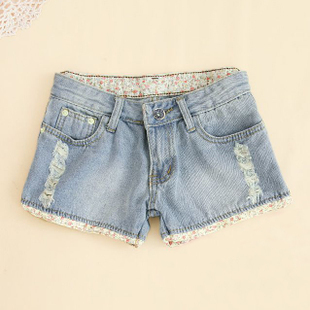 FREE SHIPPING 2013 NEW SEXY WOMEN JEANS SHORTS HOLE DENIM SHORTS