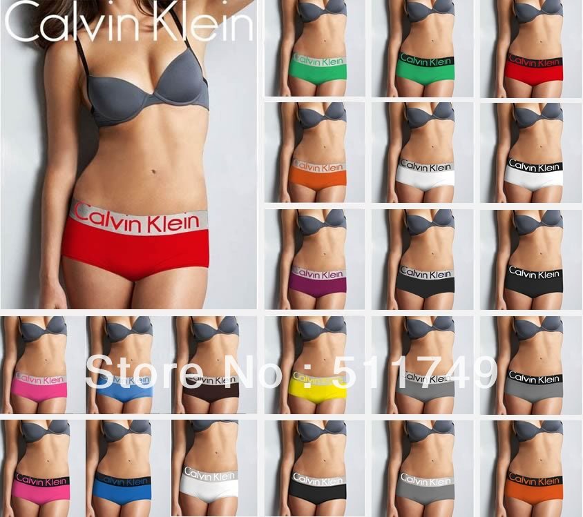 Free shipping 2013 . new silver black metal steel 100% women's cotton boxer panties 22 color