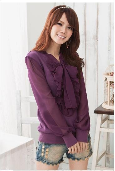 Free shipping 2013  new spring maxi size women fashion long sleeve shirt,women blouses,shirts for women,size XL XXL XXXL XXXXL