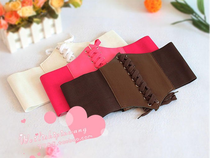 Free shipping,2013 NEW Stretch Slim Fit Wide Leather Waistband Faux Leather Corset Waist Belt