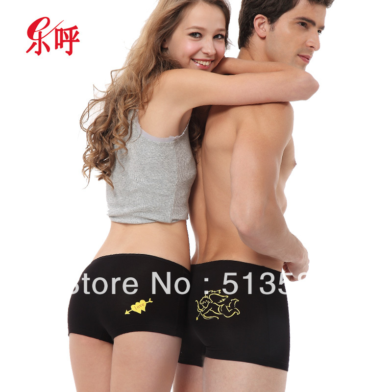 free shipping 2013 new style Cartoon black modal panties underwear popular lovers birthday gift