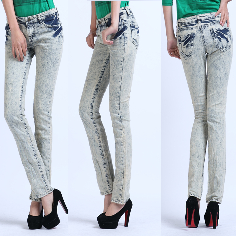 Free shipping 2013 new style fashion women jeans female trousers plus size clothing Hot sale!