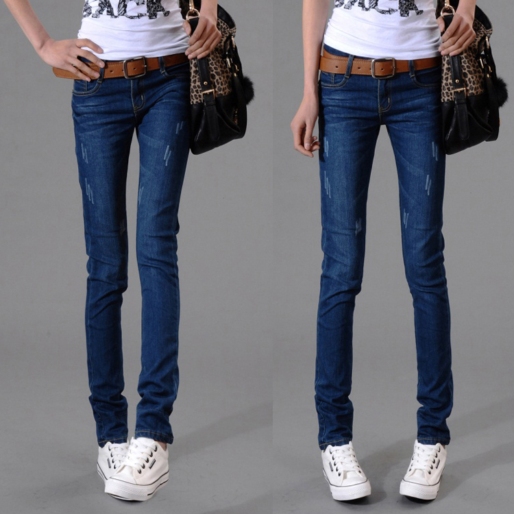 Free shipping 2013 new style fashion women's jeans female trousers skinny pants pencil pants trousers plus size hot sale