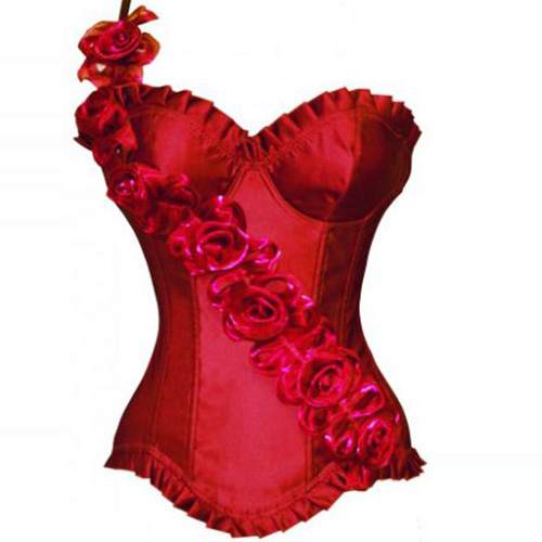 Free shipping 2013 new style Sexy Red Gorgeous Lace up Corset Top Bustier with Thong