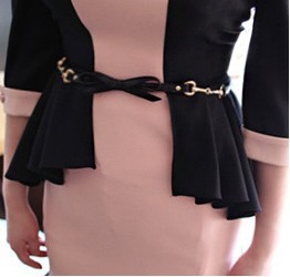 Free shipping 2013 New Style Women's Belt Metal bowknot all-match Girdle PU leather belt