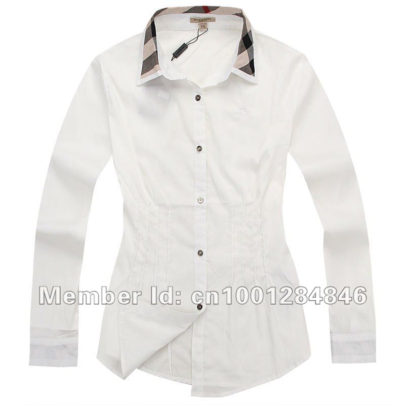 Free shipping  2013 new    white long-sleeved shirt  #5