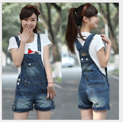 free shipping 2013 new women 's jeans wholesale and retail /Korean version of cute novelty strap shorts/100% real photo