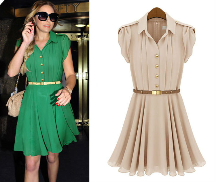 Free Shipping! 2013 Newest Dress Single-breasted one fashion dress