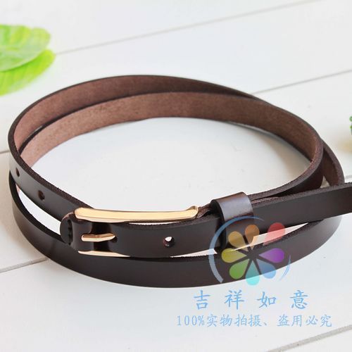 Free Shipping 2013 ol women's candy color cowhide strap pin buckle Women genuine leather thin belt