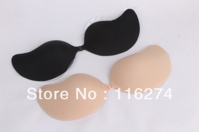 Free Shipping 2013 Sexy Nude Black Push Up Self Adhesive Bust Invisible Bra 3 Cup