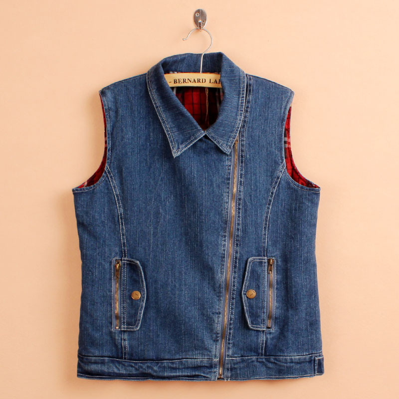 Free shipping 2013 sleeveless denim cotton vest cotton vest motorcycle denim vest dx053 cotton-padded coat