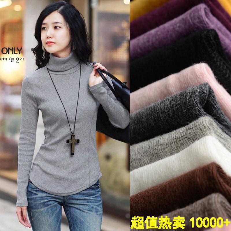 Free shipping 2013 slim wincey turtleneck basic fashion shirt newstyle women sweater female knitted sweaters YJ_S_13015